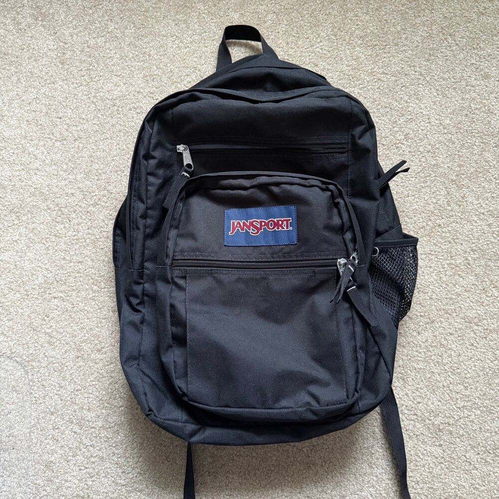 Jansport Black Backpack Model T2650315 LIKE NEW no flaws School Travel Bag